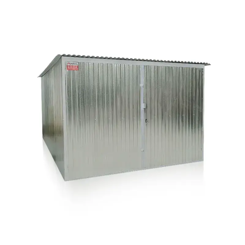 Plechová garáž 3 x 5 m zadní spád – pozinkovaná konstrukce