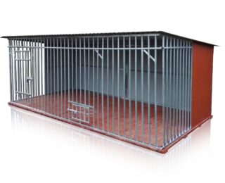Box per cane con dimensioni 4x2m, colore pareti BTX 8004