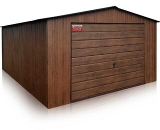 Eurostal - Garage 4x5 m tetto a due falde colore noce opaca