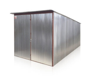 Garage, box lamiera 2x3m con pendenza posteriore - zincata