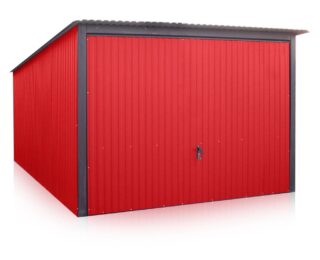 Garage di lamiera 3x5m- pendenza al in dietro - RAL 3011