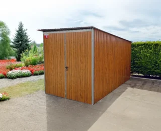 Sklad Eurostal 2 x 3 m zadní spád – zlatý dub