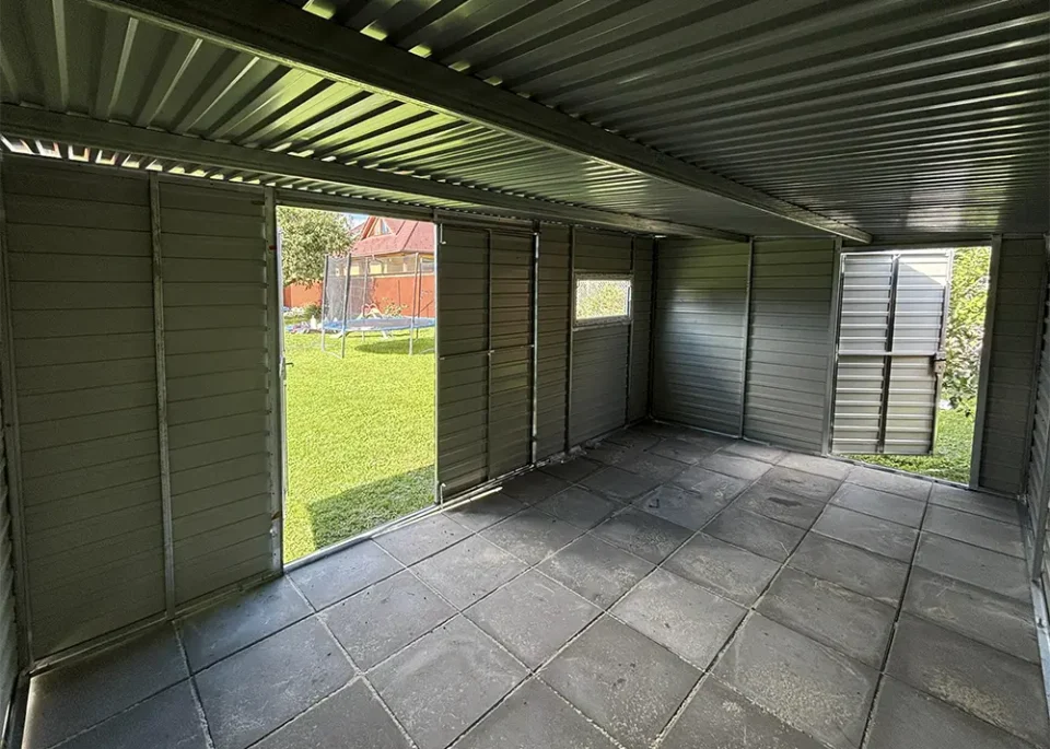 Plechová garáž, zahradní domek, sklad 5 x 3 m