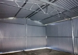 Konstrukce - Dvougaráž Eurostal 6 x 5 m sedlová střecha - Zlatý dub