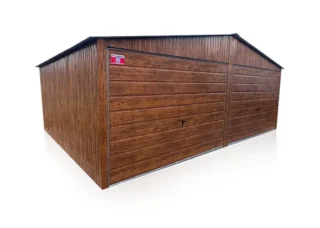 Dvougaráž Eurostal 6 x 5 m sedlová střecha - Zlatý dub