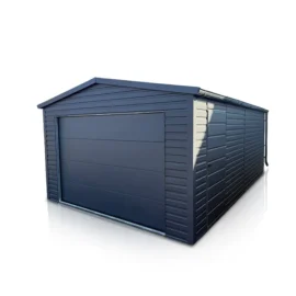 Plechová garáž 4x6m v moderním provedení s vodorovným trapézovým plechem